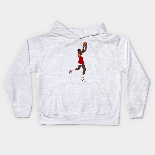 Dominique Wilkins Reverse Dunk Kids Hoodie by rattraptees